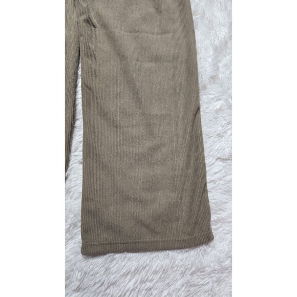 Halara Tan Wide Leg Corduroy Pull On Lined Pants Size Medium 28x26 Petite - Picture 10 of 15